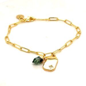 Pura Vida Gold Paperclip Charm Bracelet